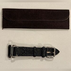 Fendi Selleria Watch Band Strap 18mm Black Embossed
